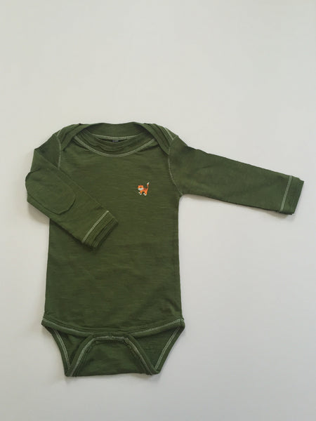 Tiger Slub Onesie - Green
