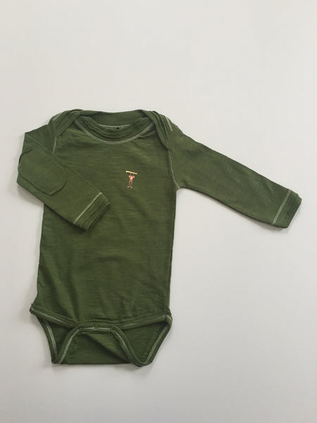 Monkey Slub Onesie - Green