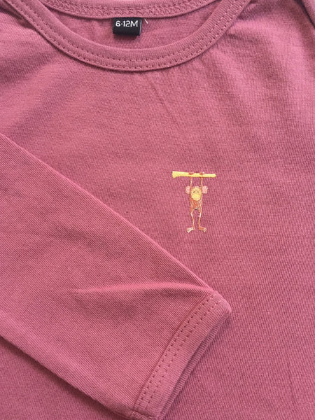 Monkey Onesie - Pink